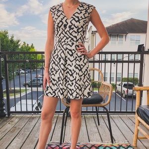 French connection black and white dress